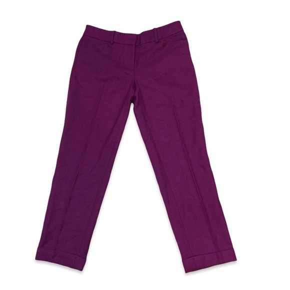 NWOT LOFT Marisa Wool Blend Cuffed Ankle Pants Trousers Office Work Wear New - Picture 10 of 16
